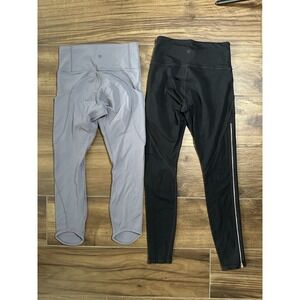Athleta Yoga Leggings Pants Bundle Black & Gray Womens Size XS Athleisure